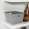 Simplify Large Heather Gray Grommet Storage Bin